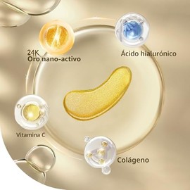 Parches para debajo de los ojos (30 pares), mascarilla de oro de 24 quilates para ojos hinchados, ojeras, bolsas y arrugas con colágeno, alivia la pre