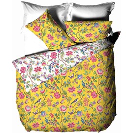 Creative Cloth Pomelo Duvet Set, Polycotton, Yellow, Single