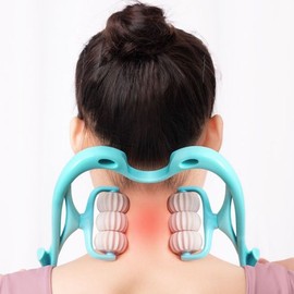 Cast Neck Acupressure Massager Portable Self Roller Massager/Self Massager/Thigh Massager/Cervical Massager/Meridian Massager/ / 주물넥 지압 마사지기 휴대용 셀프 롤러마사지기/셀프마사지기/허벅지마사지/경추마사지기/경락마사지기/