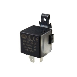 HELLA 4DB 003 750-721 Flasher Unit - 12V - 3-pin connector - mounting - Electronic - with holder