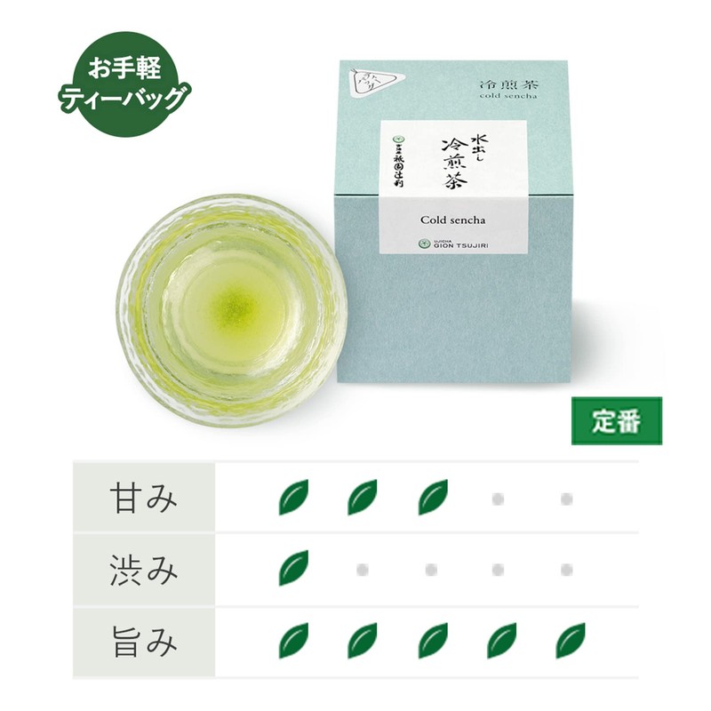 Gion Tsujiri Cold Sencha Tea Bag, 0.2 oz (5 g)
