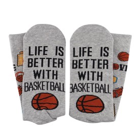 PXTIDY Basketball Socks Basketball Lover Gifts Life Is Better With Basketball Sports Gifts For Men Basketball Player