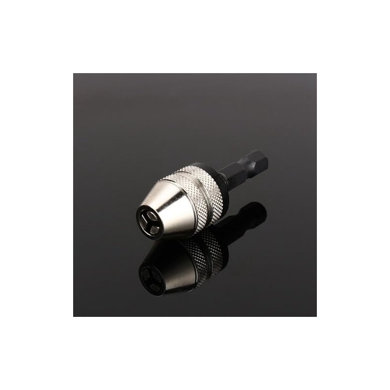POCREATION 1/4 Inch Hex Shank Keyless Drill Chuck Adapter, Converts