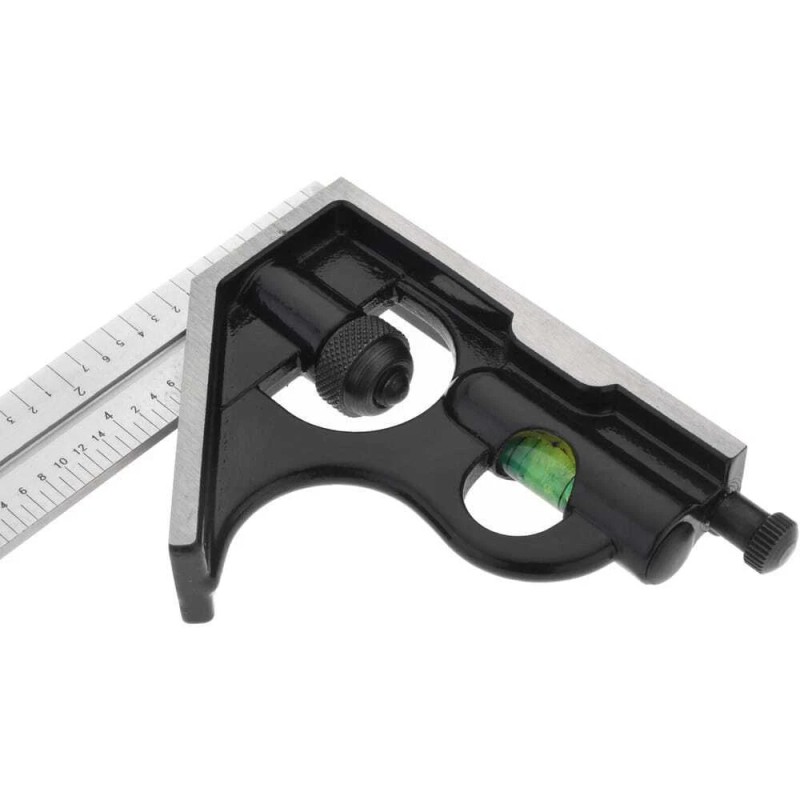 SPI 13-350-4 Combination Square Set: 2 Piece, 6" Blade, 4R