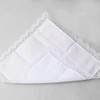 6 Pieces Ladies Cotton Handkerchiefs, 60S Womens Lace White Hankies