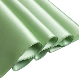 Srumvoat White Table Cloth, Luxury Satin Texture, Quality Polyester Fabric Reusable Tablecloth, Large Size Dining Table Cover for Wedding Banquet Party Events (Sage Green, 152 * 213cm)