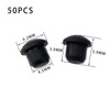 Tighall 50PCS Black Soft Plastic Plug Hole Cover, 4.5mm Waterproof