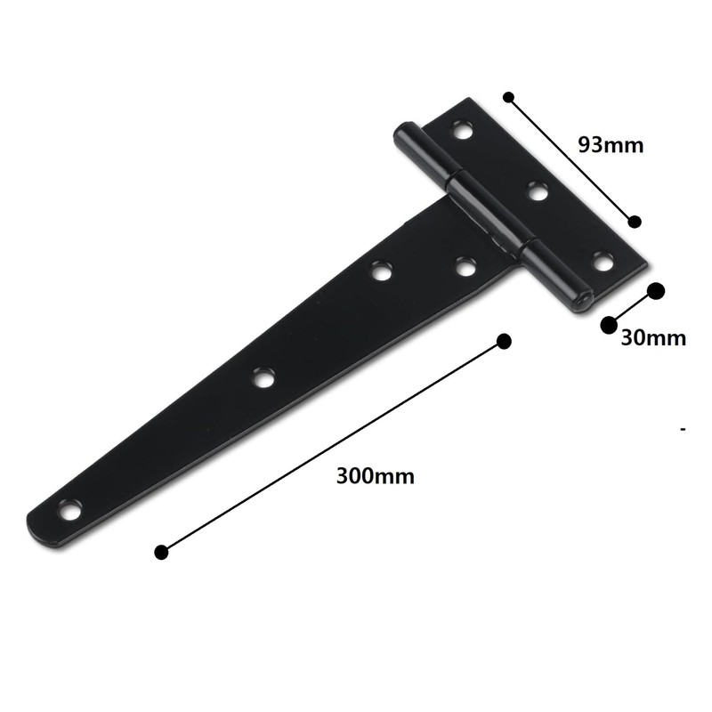 2 Pack T Hinges 300mm (12") with Screws, Heavy Duty