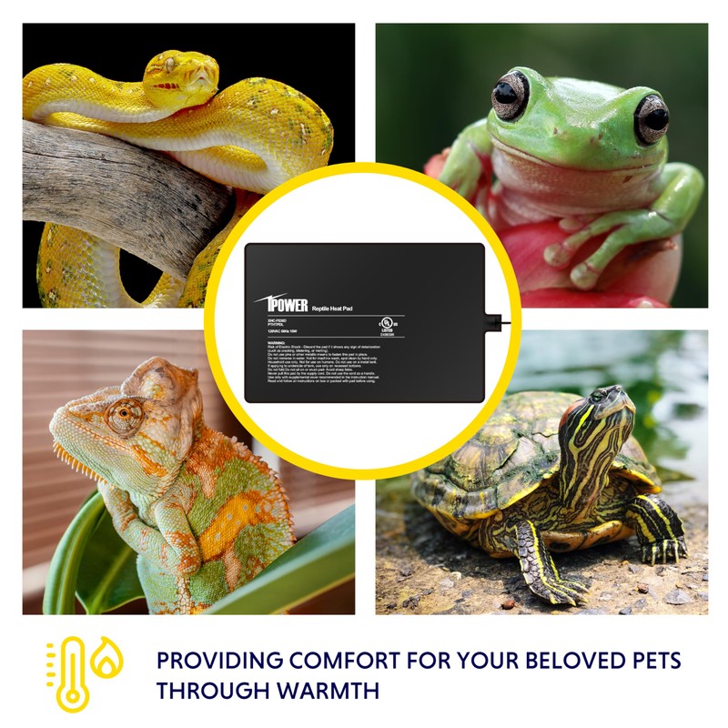 iPower 8X12 Inch Reptile Heat Pad Under Tank Heater Terrarium
