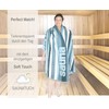 Lashuma Riga Wellness Beach Towel XXL Stripes Blue Bath Towel
