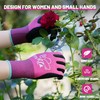 JDL Gardening Gloves for Women 3 Pairs Nitrile Coated Touchscreen
