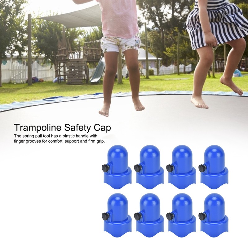 10Pcs Trampoline Enclosure Pole Cap with Screw Thumb Safety Rail