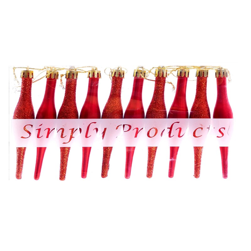 Simply Products 10 Droplet Baubles - Great Christmas Tree Decoration,