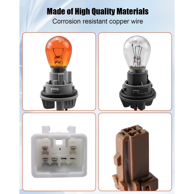 Tail Lamp Holder and Wiring Harness with 2 Light Bulbs