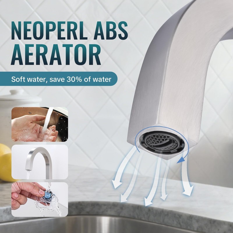 ALEASHA Bar Sink Faucet, Bar Sink Faucet Single Hole, Stainless