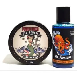 Kit Cuidado Para El Tatuaje Bálsamo Power Inked Dr. Neutro                                                                                            