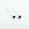 Richight Micro 0.08 inch (2 mm) Natural Stone, Sapphire, Sterling