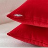 MIULEE Pack of 2 Christmas Bright Red Decorative Velvet Throw