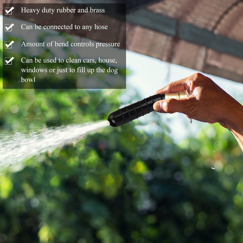 SiliFine 2 Pcs Adjustable Bend and Spray Water Nozzle Hose