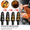 4pcs Motorcycle Turn Signals LED,Motorcycles Blinkers with Amber Lights＆Wiring Harness