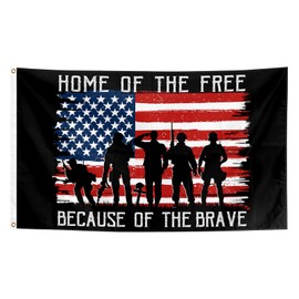 Veterans Day Patriotic Flag 3x5 Ft with Brass Grommets Vivid Color America Flag for Memorial Day, Fourth of July, Veterans Day Decorations