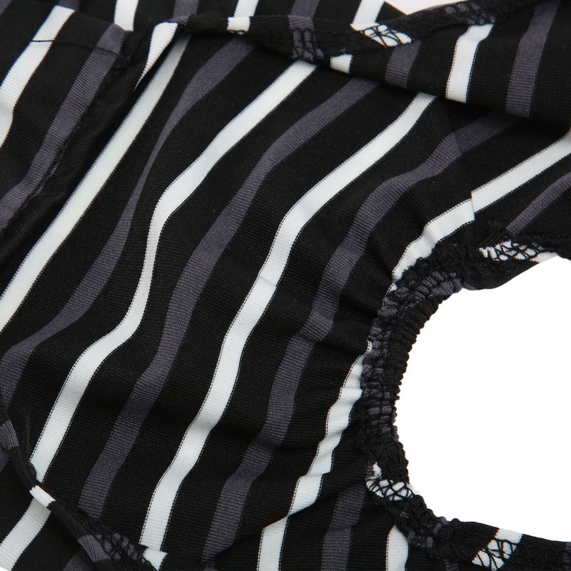 Dog Pajamas Warm Comfortable Stretchy 4 Legs Striped Dog Pajamas