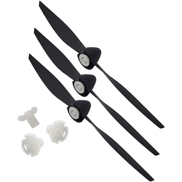 Top Race Spare Propellers TR-C285G Rc Plane and TR-C385 4 Channel Remote Control Airplane with Propeller Savers and Adapters Pack of 3