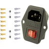 Artrinck Rated 10A 250V AC Power Socket Rocker Switch 3