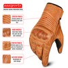 aaasportx Men's Leather Motorcycle Gloves with Touchscreen Function - Protectors