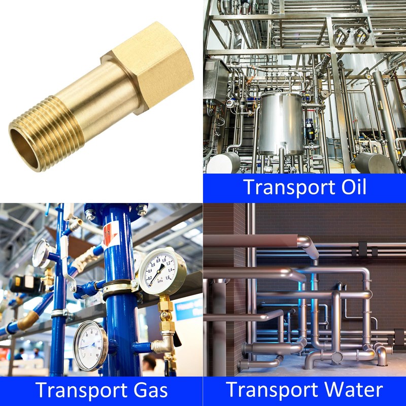 M METERXITY Extension Connector Pipe Fitting Brass Hex Coupling Conversion