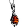 SilverAmber Women's 925 Silver Pendant with Amber 1825, amber, Amber