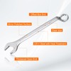 sourcing map Combination Wrench Offset 27mm 75-Degree 12-Point Box End