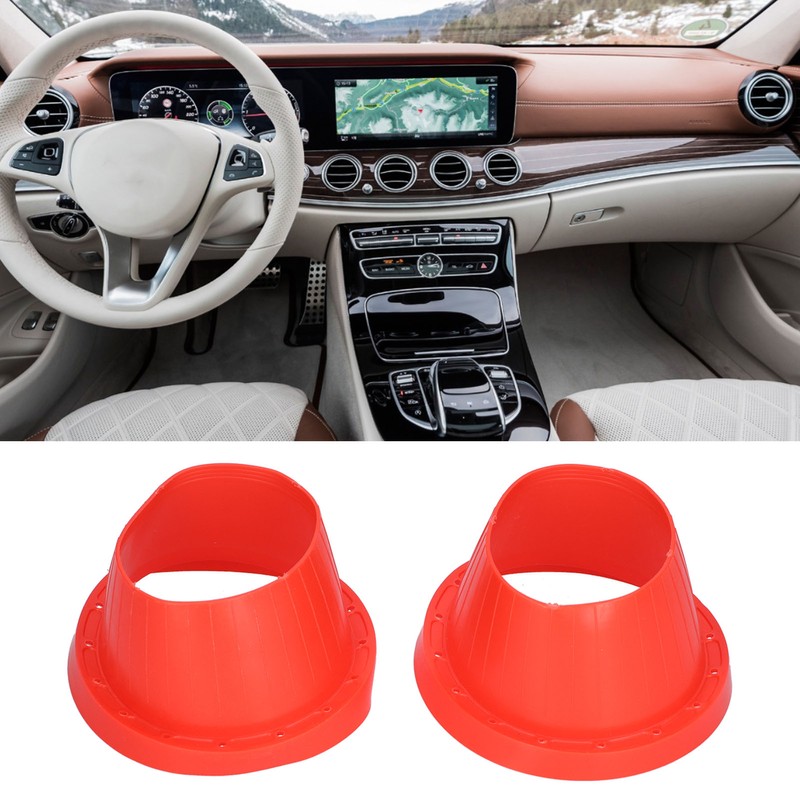 2pcs Car Speaker Waterproof Cover Silica Gel Red Insulation Protective