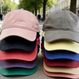 2027 NEW KJ Baseball Hat Duck Tongue Style Solid Color Light Plate Curved Eaves Custom Adults Outdoor Sports Beach HandSize: 56-60cm (Adjustable), Color: Beige