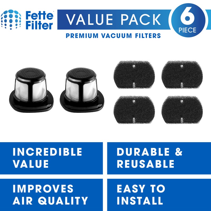 Fette Filter - 2 HEPA + 4 Foam Filter Compatible