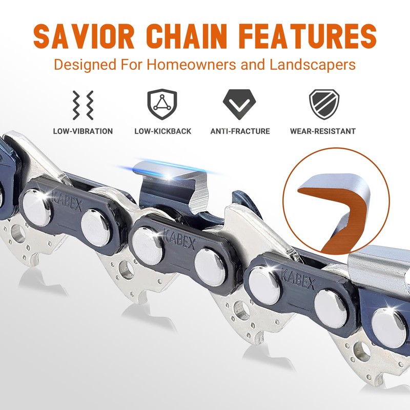 Savior 2Pack 20 Inch Chainsaw Chain .325" Pitch .058" Gauge