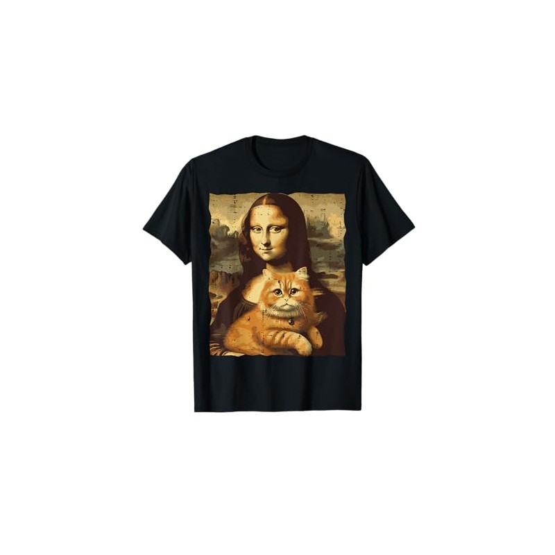 Mona Lisa Orange Cat Funny GInger Painting Women Men Kids