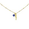 FRONAY Sterling Silver Italian Horn Evil Eye Necklace for Women