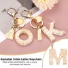 PATIKIL Alphabet Initial Letter Keychain, Resin Cute Keychains with Tassel