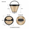 1 reusable permanent coffee filter #4 conical, suitable for 8-12