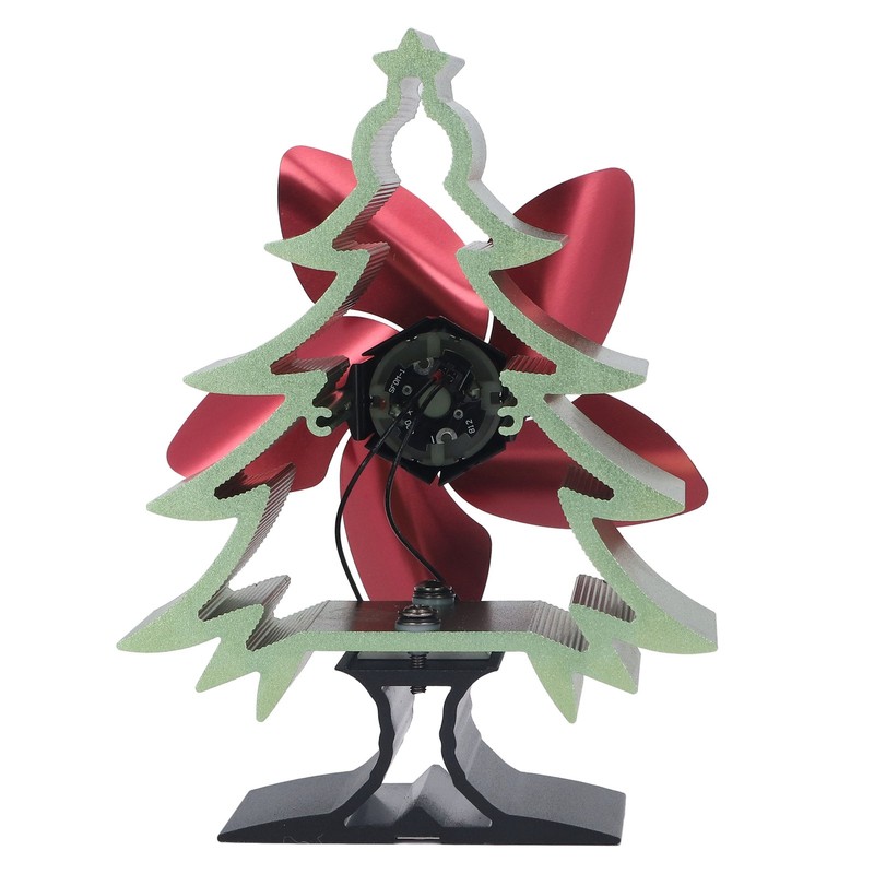 5 Blade Heat Powered Stove Fan Adjustable Speed Thermoelectric Fireplace