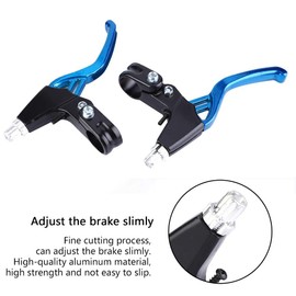 Bicycle Brake Handle, 4 Colors Mountain Bike Cycling Brake Level Handles Aluminium Alloy Accessory for Bikes(Blue) Bike Bike Brake Lever Right Kids Brake Lever Adult Mountain Bike Blue Brake Lever