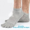 REVEW 5 Pairs Men Toe Socks Five Finger Socks Cotton