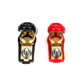 Partslety Battery Terminals Car Battery Cable Terminal Clamps Connectors Negative and Positive One Pair