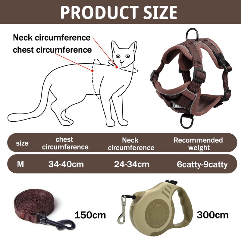 TYXHXTF Cat Harness with Lead, Escape Proof Set, Cats Automatic