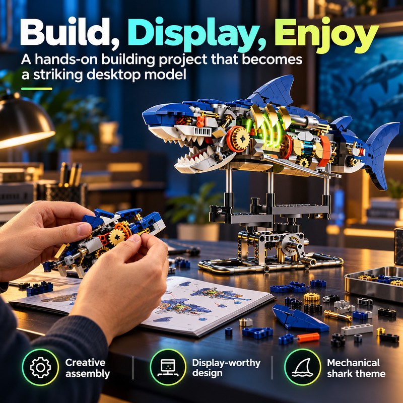 Mechanical Sea Animal Building Blocks for DIY Construction – Motorized