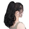 SYXLCYGG Black Ponytail Clip Claw Pony tail 16" Wavy 4.5