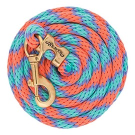 Weaver Leather Poly Lead Rope , Coral/Lavender/Mint , 5/8" x 10'