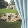 LORDTEX Linen Look Indoor/Outdoor Curtains, 105 x 120 Inch, Seafoam,