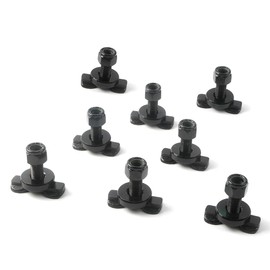 8-Pack L-Track Double Lug Threaded Stud Fitting Heavy-Duty Bolt Down Anchor Points for Truck Bed, Trailer Cargo, Pickup, RV, ATV Used with L-Track Rails